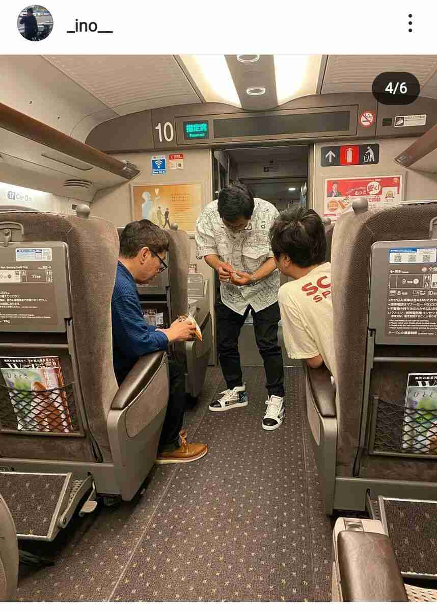 明石家さんま、変装なしで新幹線乗車する姿に驚き「遭遇したい」「座りもしないんですか？」井上聡が公開