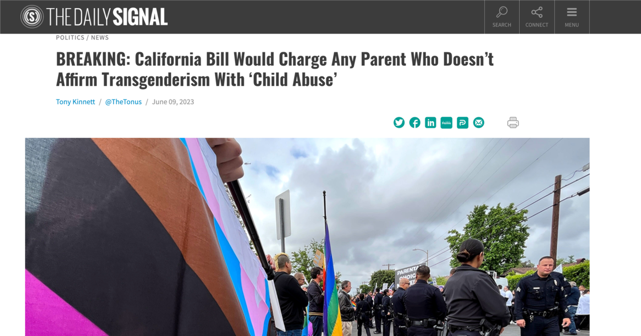 【海外記事】速報：カリフォルニア州、トランスジェンダーを肯定しない親を「児童虐待」で起訴する法案｜Masako Ganaha