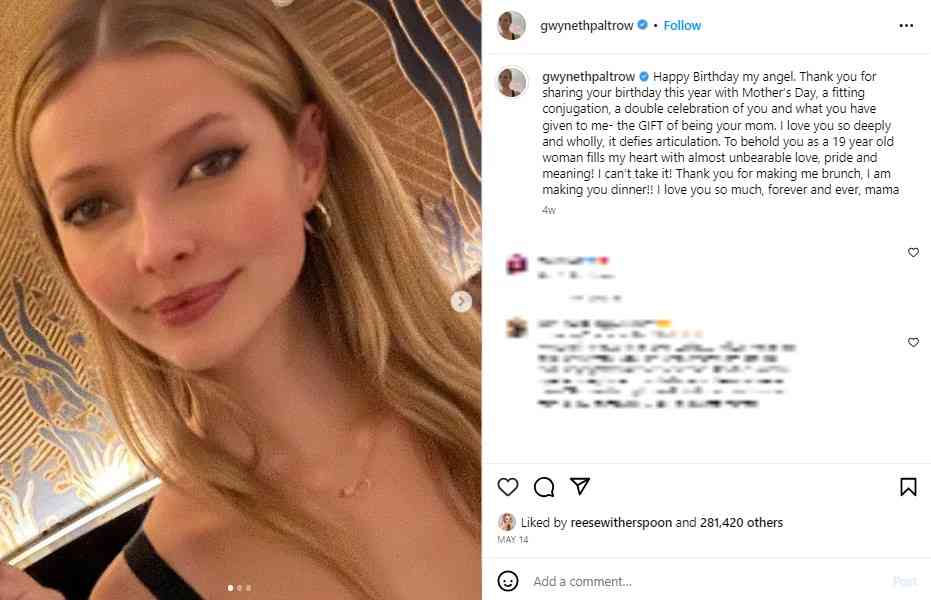 グウィネス・パルトロウ、2002年に着た“史上最悪のドレス”を娘アップルさん（19）が試着