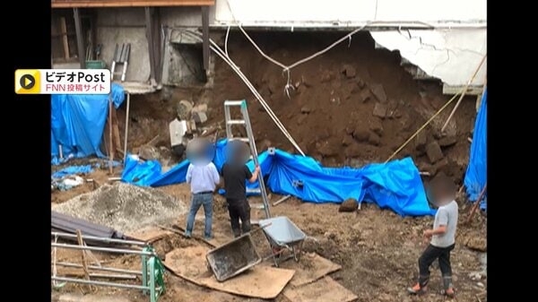 【独自】大田区で住宅崩壊のおそれ　「ガラガラガラ」と異様な音　原因は? 近隣住民が避難｜FNNプライムオンライン