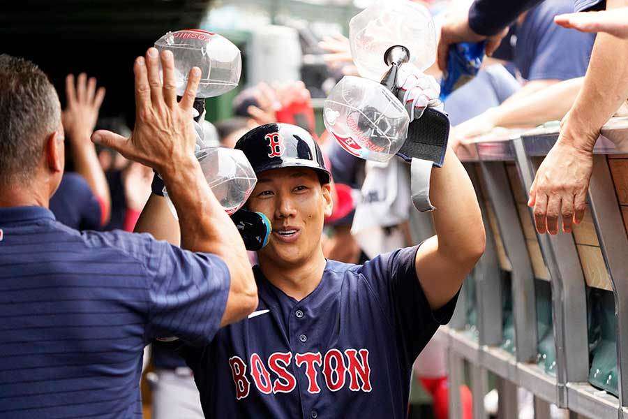 【MLB】吉田正尚、満塁弾の裏に“オリの愛情”　届いた粋な演出に照れ笑顔「ありがたい」（Full-Count） - Yahoo!ニュース
