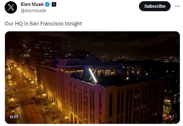 旧Twitter本社の屋上に