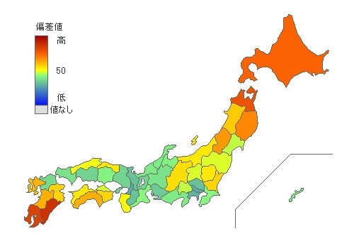 都道府県別食糧自給率(生産額ベース) - とどラン