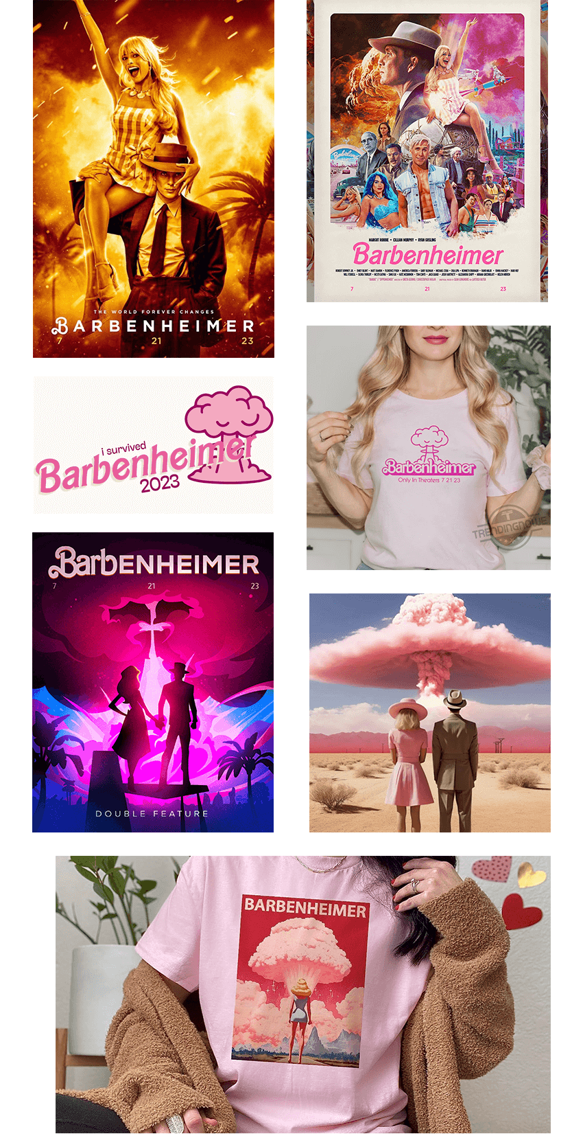 映画『バービー』と『オッペンハイマー』の同日鑑賞が米国でトレンドに→バービーのキノコ雲コラ画像が流行、公式も乗っかって炎上