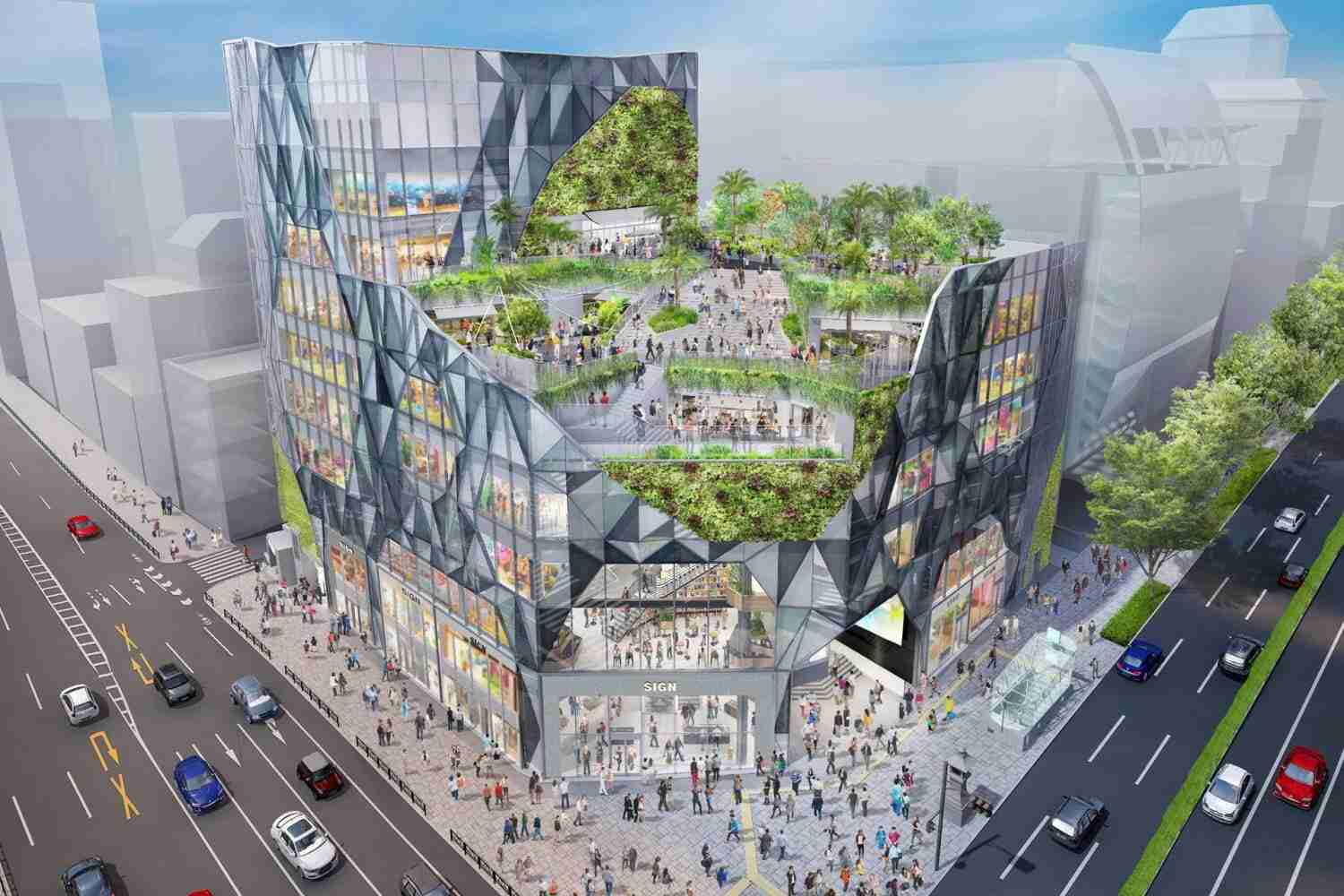 東急プラザ原宿「ハラカド」神宮前交差点に2024年春開業 - 銭湯やレストラン、マーケットも - ファッションプレス