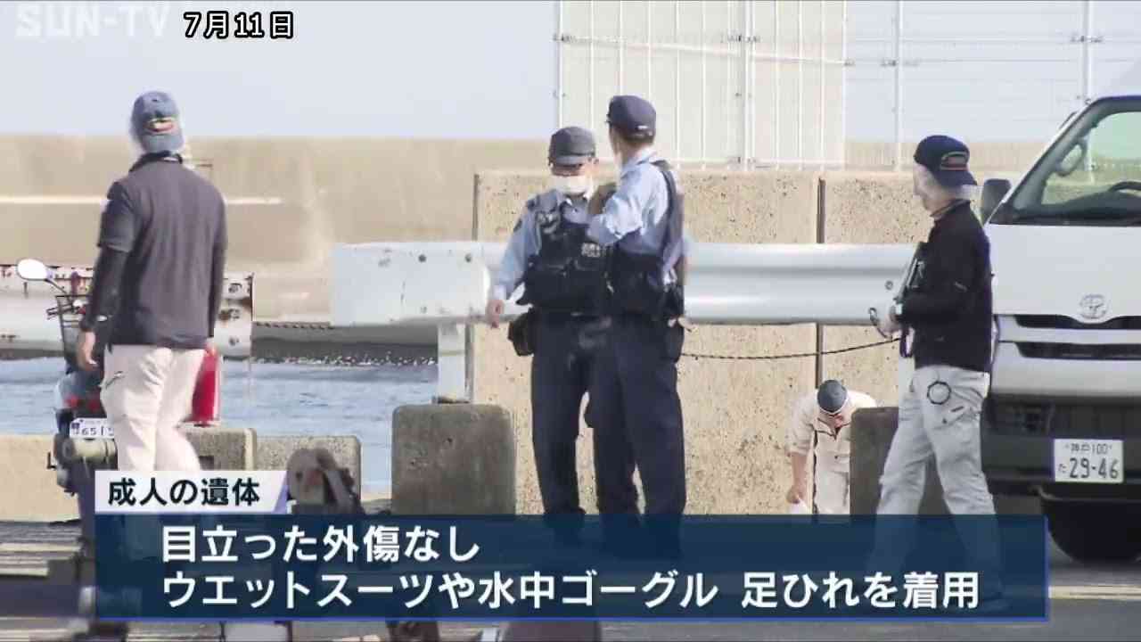 西宮浜で性別不明の成人遺体見つかる - YouTube