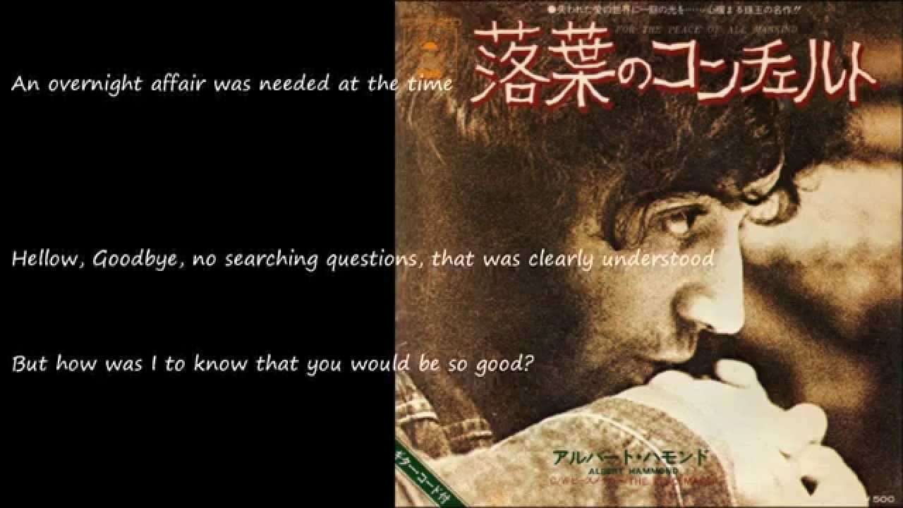 For The Peace Of All Mankind (落葉のコンチェルト) ／ ALBERT HAMMOND （1973年アルバムから日本のみシングル発売）