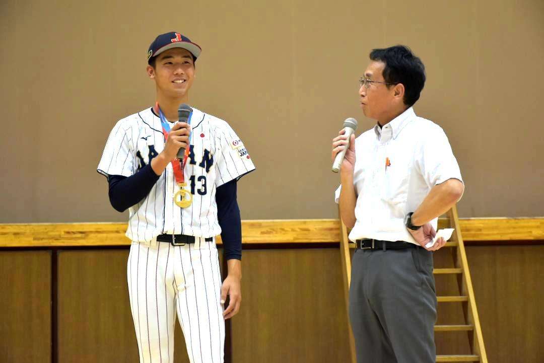 木村投手の活躍たたえる　U18W杯　茨城・霞ケ浦高でV報告会（茨城新聞クロスアイ） - Yahoo!ニュース