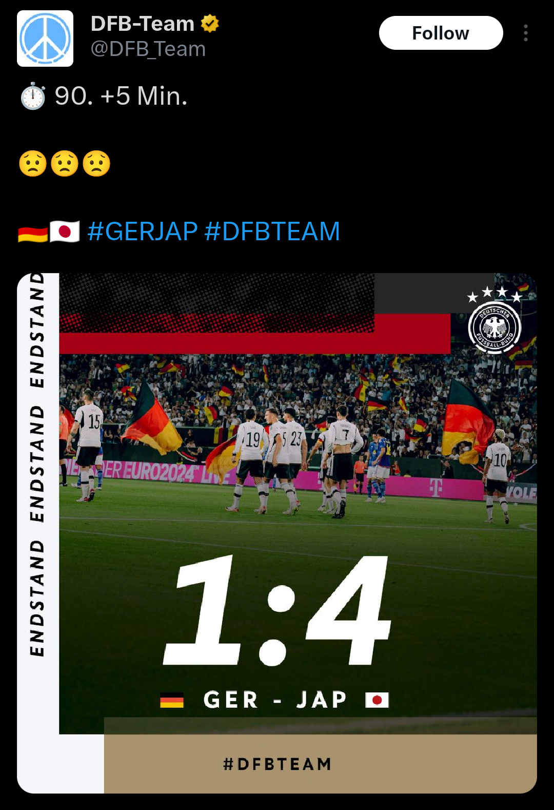 【サッカー】日本に惨敗ドイツ公式の国名表記に日本人ファン反応 「JPNがJAPになってる」「配慮足りないな」