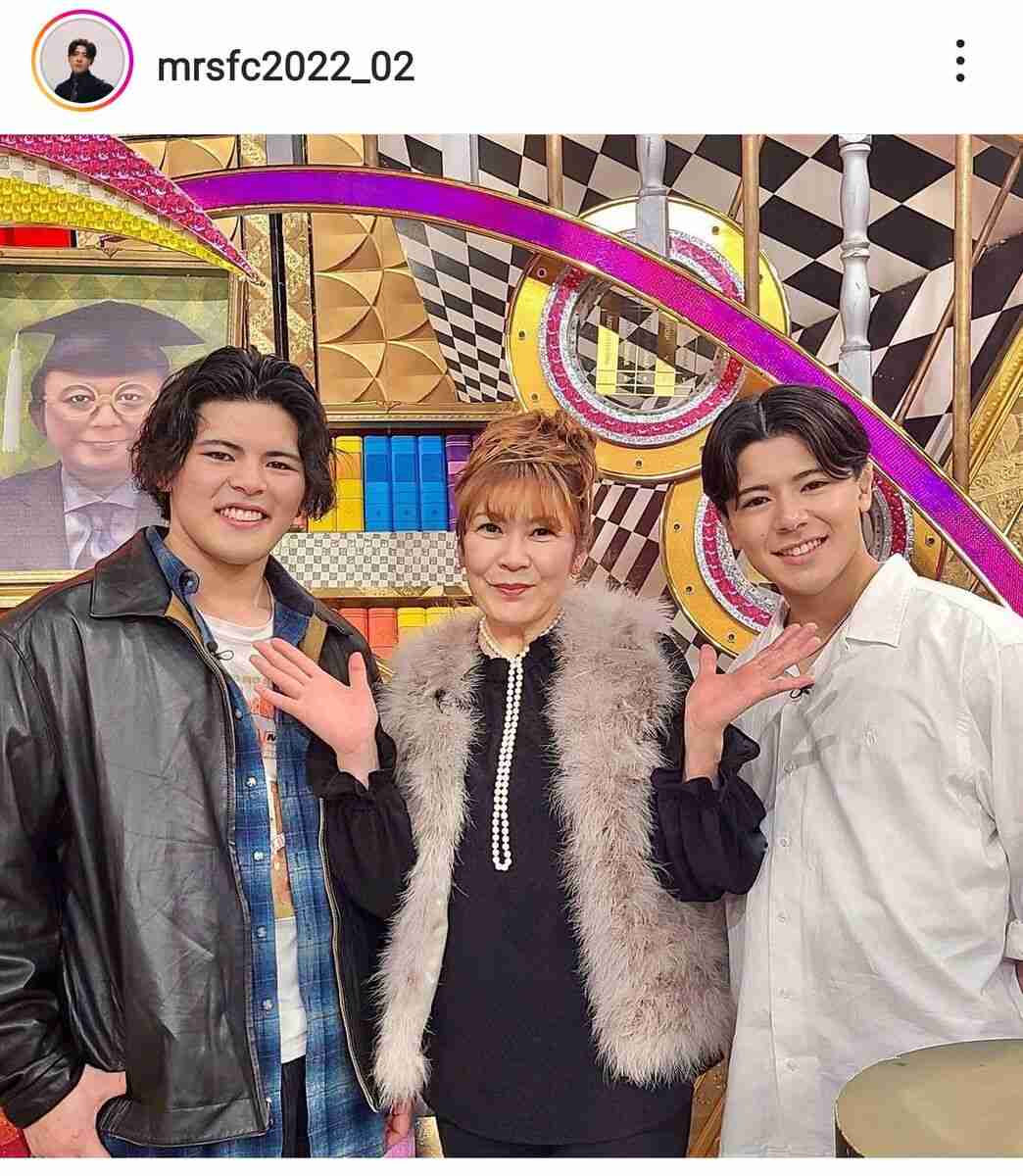 網浜直子、イケメン息子２人を顔出し！ミスターコン出場の次男がテレビ出演報告…「貴重な機会に感謝」 : スポーツ報知
