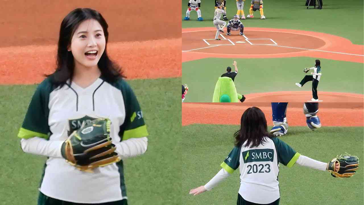 【圧倒的美しさ】吉高由里子、2年ぶり3度目の始球式！サウスポーから見事なツーバン投球を披露！【日本シリーズ】 2023.10.29 - YouTube