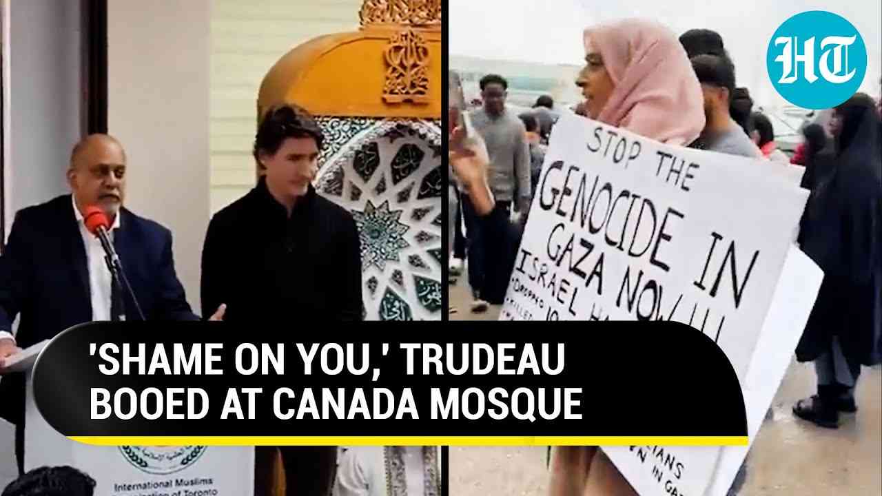 'Shame': Trudeau Humiliated In Public Again; Muslims Blast Canada PM Over Support To Israel - YouTube