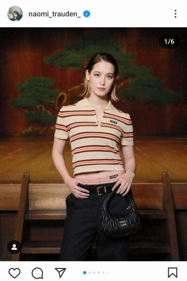 えっ、タイツ見えてるの正解なの?!トラウデン直美「タイツ見せルック」披露　全身miumiu