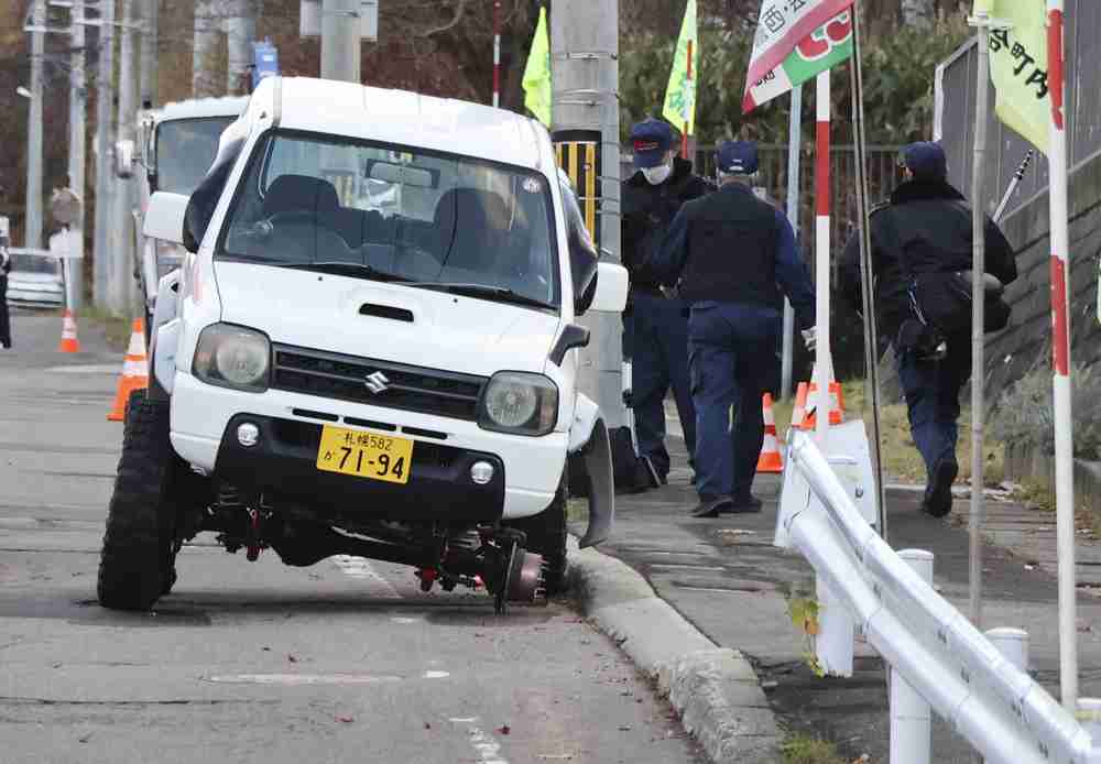 タイヤ衝突、4歳幼稚園児と確認　軽乗用車は容疑者と別人名義|47NEWS（よんななニュース）