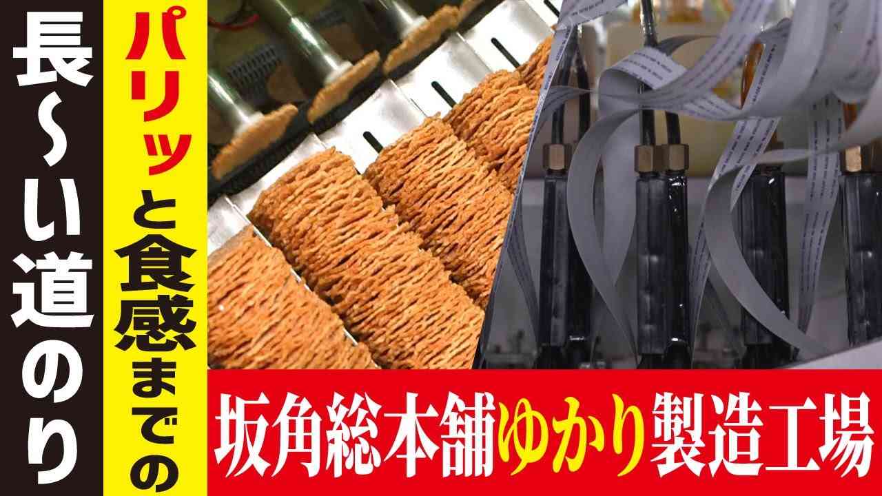 【工場の映像】名古屋土産「ゆかり」強いエビ風味の秘密【工場へ行こうⅢその3】 - YouTube
