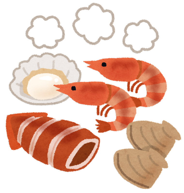 🦀🦑🐟食べたことない海産物🐙🐚🦐