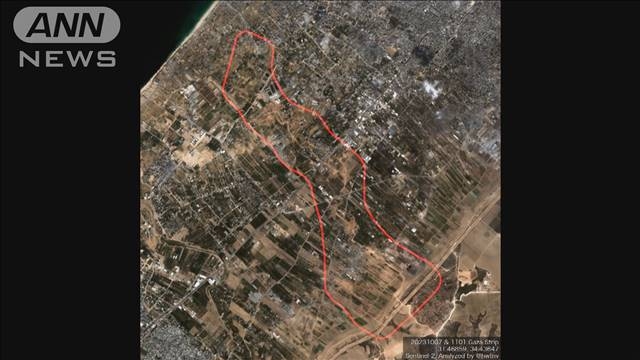 イスラエル軍 ガザ市を徐々に包囲か 専門家が衛星画像から分析（テレビ朝日系（ANN）） - Yahoo!ニュース