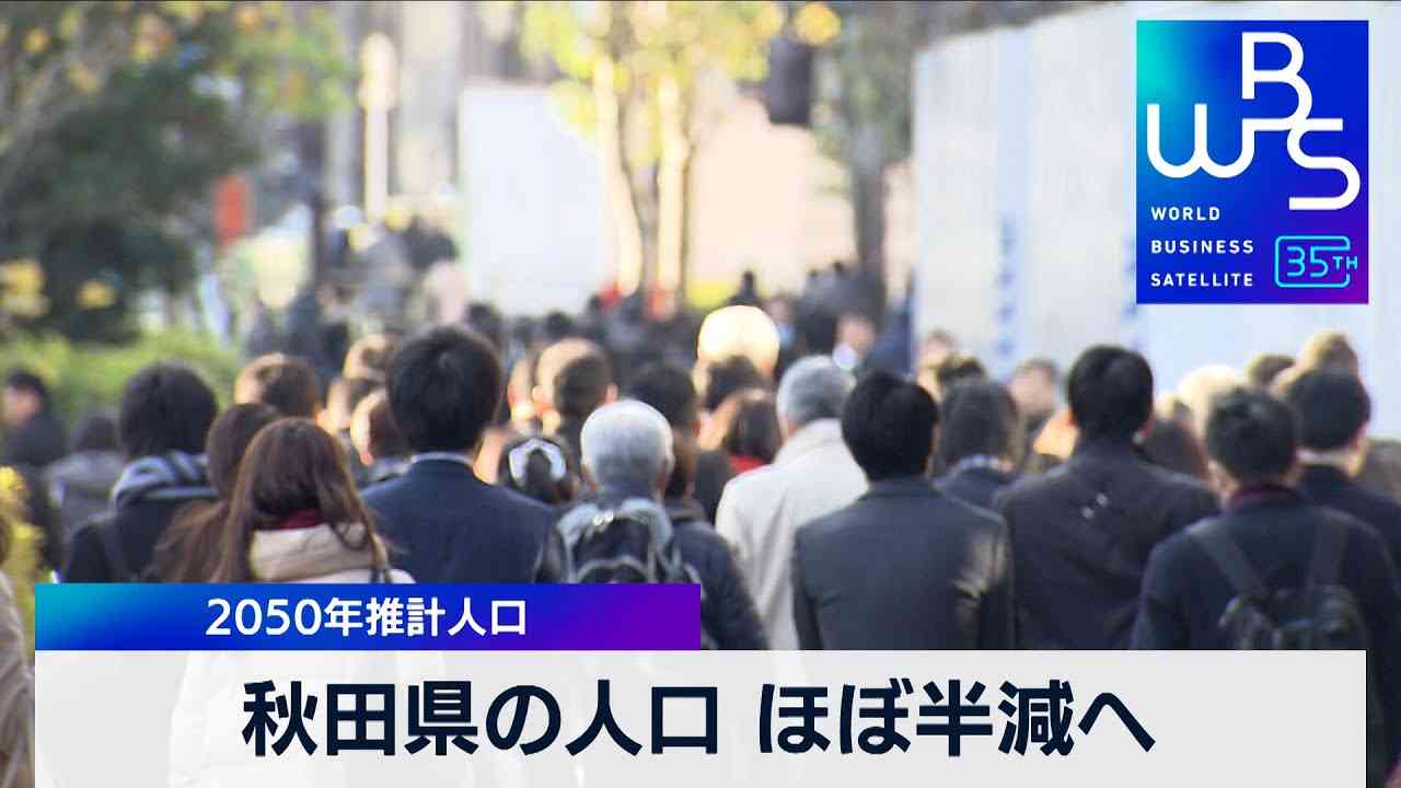 秋田県の人口 ほぼ半減へ　2050年推計人口  30％以上減少は11県【WBS】（2023年12月22日） - YouTube