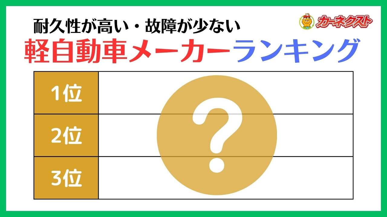 【必見】壊れにくい車ランキング2023年最新版！軽自動車No.1は？ - YouTube