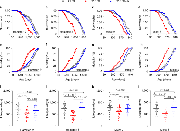 Body temperature is a more important modulator of lifespan than metabolic rate in two small mammals | Nature Metabolism