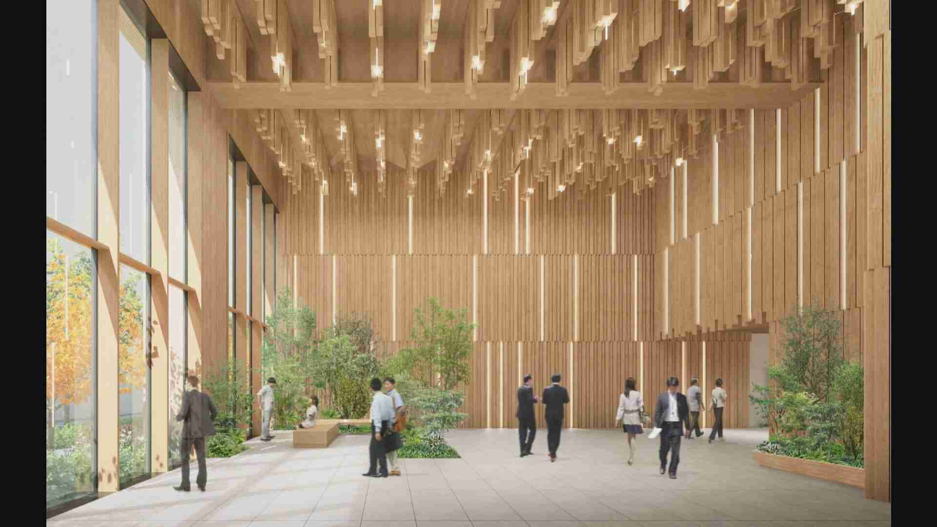 国内最高層の木造ビル建設始まる 地上18階建て高さ84m