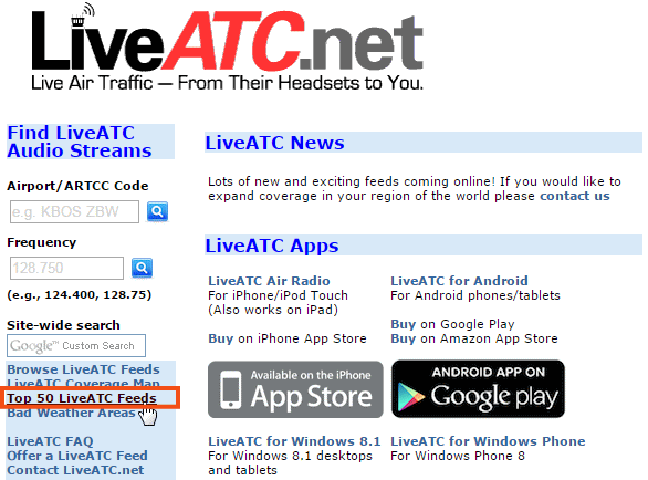世界中のATC（航空管制交信）が聴けるサイトLive ATC – NPO Super Wings