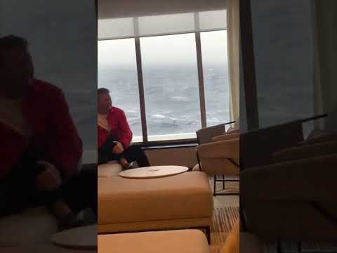 Cruise Ship Room Windows Huge Waves - YouTube