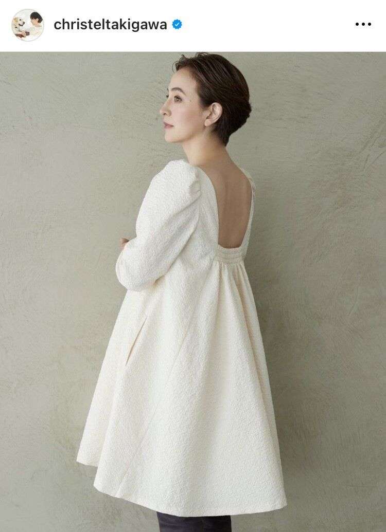 11月に第2子出産の滝川クリステル、妊娠7か月の美しすぎるマタニティーフォト公開