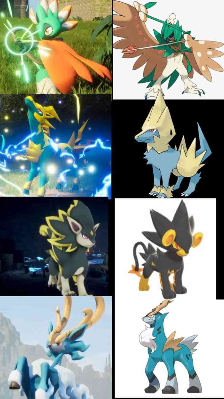 パルワールドのパルのデザインとポケモンのデザインを比較したモチーフ考察する絵師が現る「明確な著作権侵害はなさそう」
