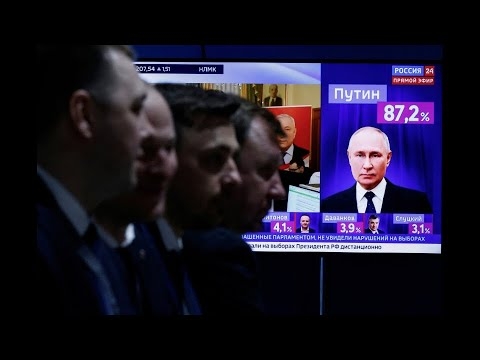 プーチン氏、予想通りの「歴史的圧勝」　投票期間中には抗議やウクライナ側からの攻撃も - YouTube