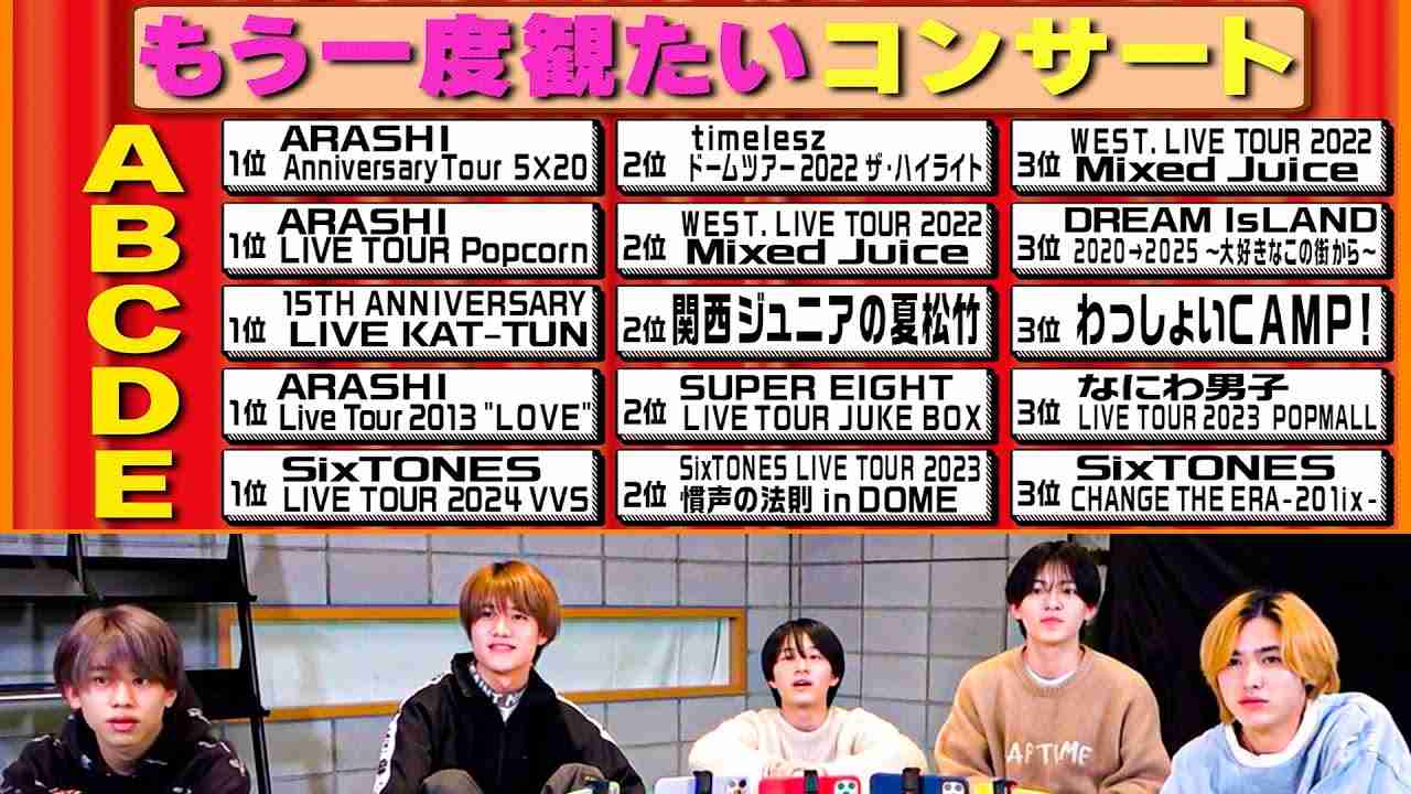 Lil かんさい【もう一度観たいコンサートは？】嵐・SixTONES・SUPER EIGHT…どれだろう? - YouTube