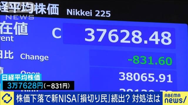 株価大幅下落で新NISA「損切り民」が続出？（テレビ朝日系（ANN）） - Yahoo!ニュース