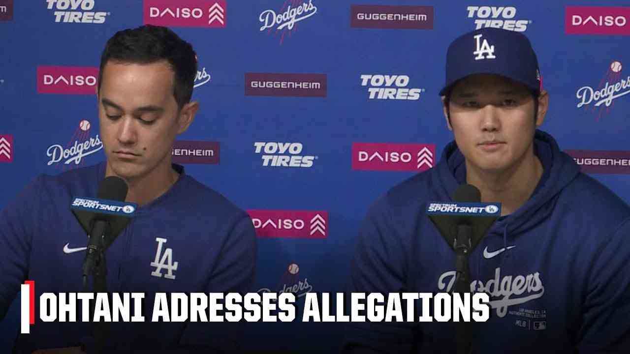 Shohei Ohtani makes statement regarding gambling scandal | MLB on ESPN - YouTube