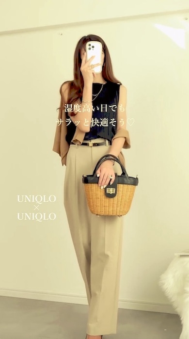 40歳ママによる－5歳のユニクロコーデが490万再生　プリーツノースリーブTで作る大人かわいい着回しに「コーデ組む天才」「真似したいです」