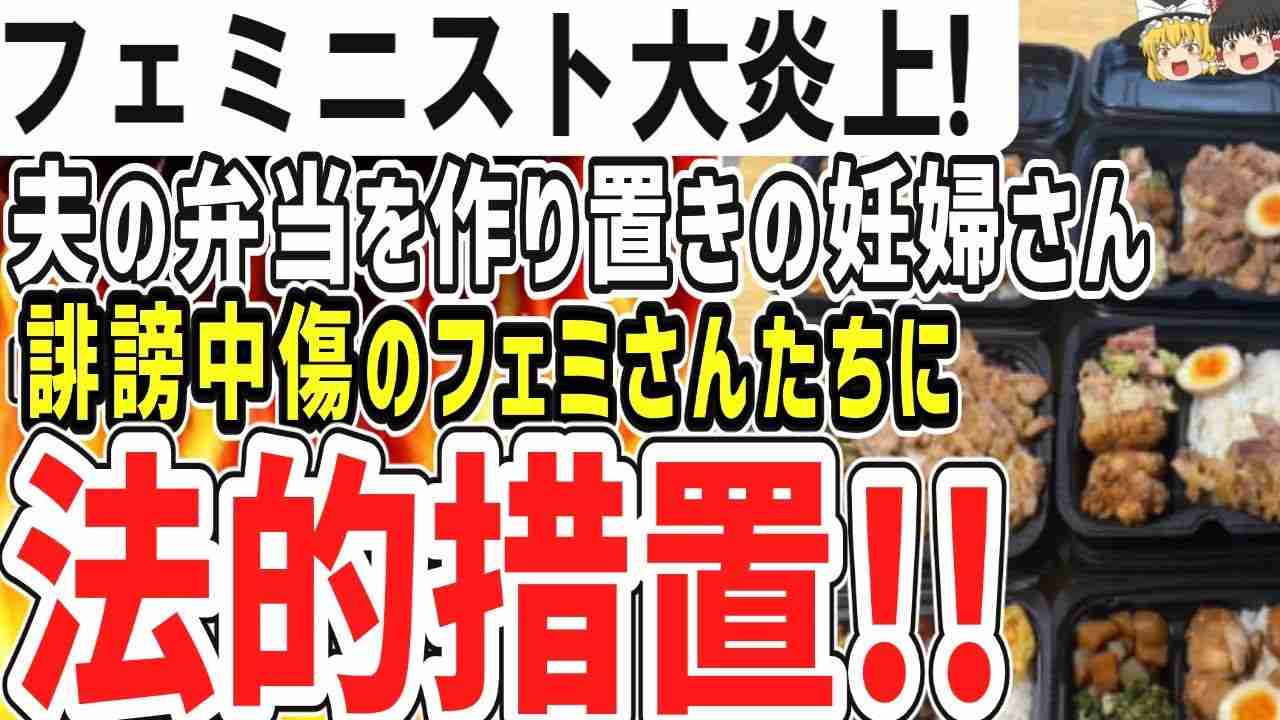 （ゆっくり）悲報　フェミニスト大炎上！例の弁当を作った妊婦さん、法的措置を始動！ - YouTube