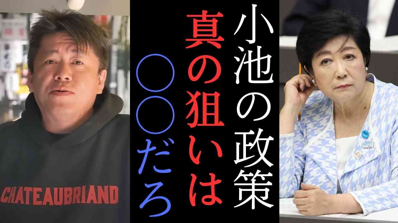 【ホリエモン】小池百合子の都知事選公約を解説！当選することしか考えてねぇだろ・・・　【 堀江貴文 切り抜き 石丸知事 蓮舫 田母神俊雄 】 - YouTube