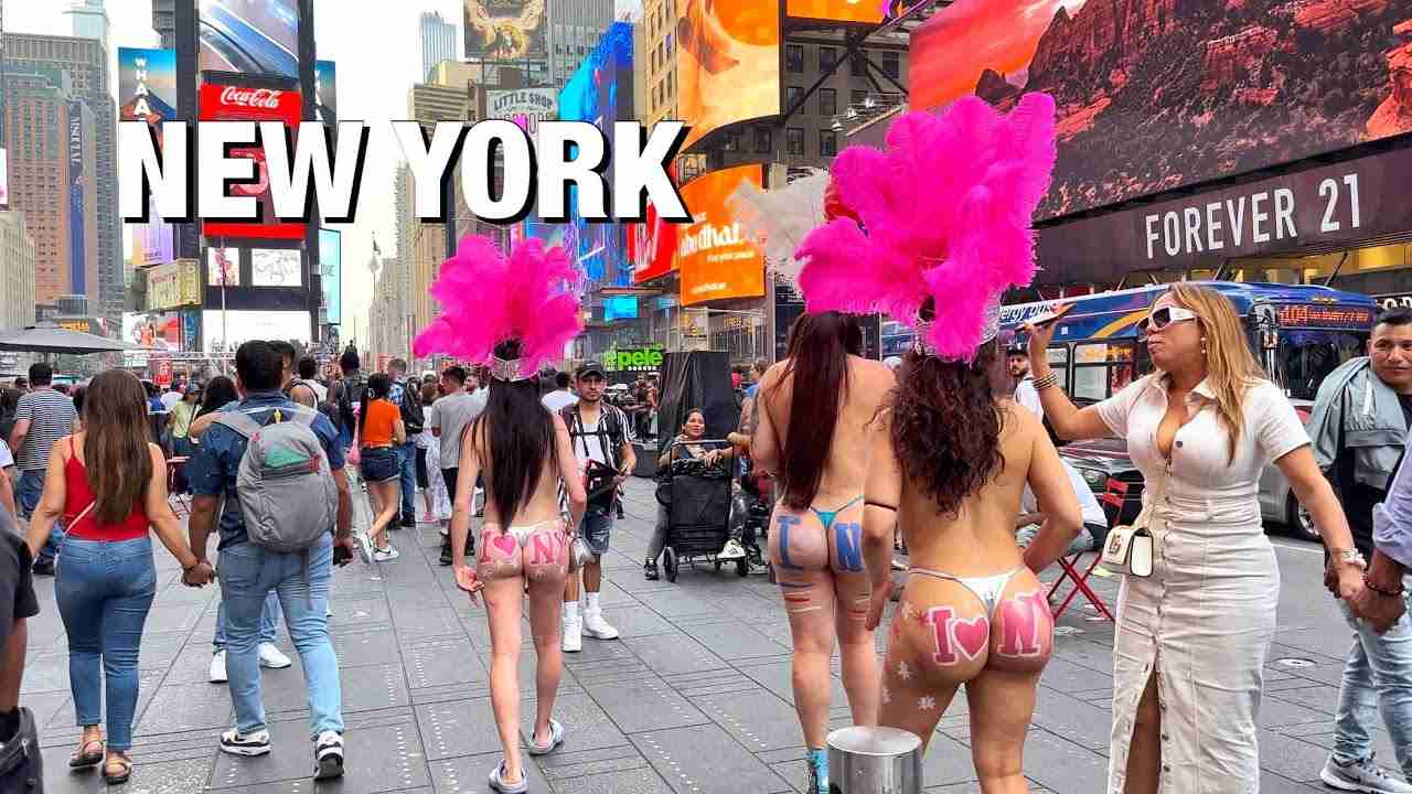 New York City Virtual Walking Tour - Manhattan Summer Walking Tour - Penn Station, Times Square - YouTube