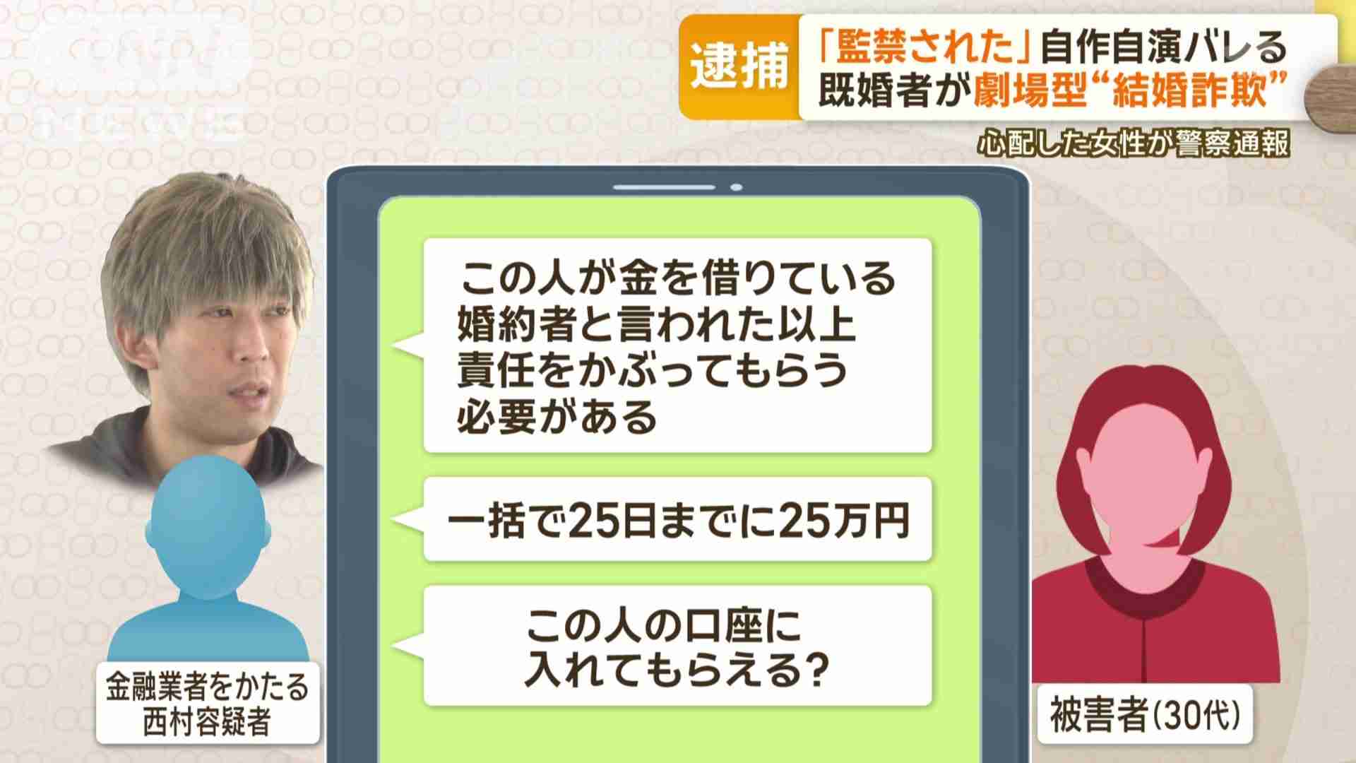 「監禁された」既婚男が劇場型“結婚詐欺” 自作自演バレる 被害1000万円超か