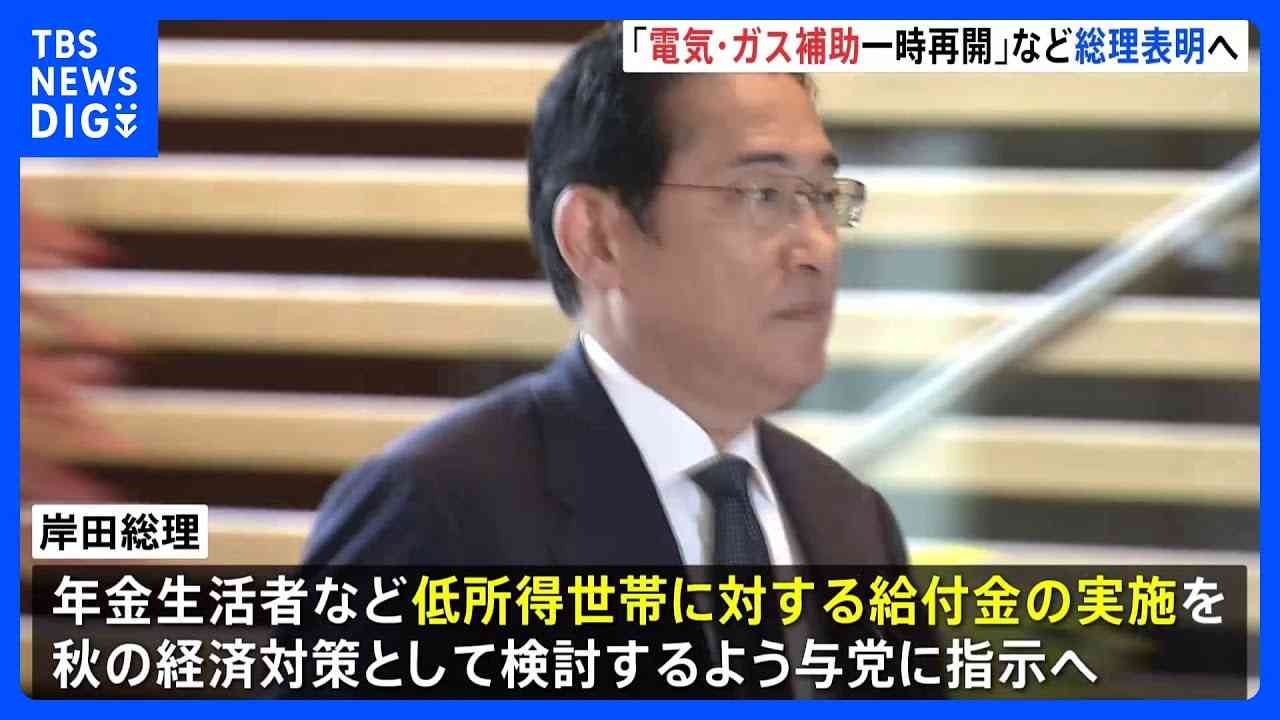 電気・ガス料金補助　8月に一時再開で調整　低所得世帯に給付金も　岸田総理が夕方表明へ｜TBS NEWS DIG - YouTube