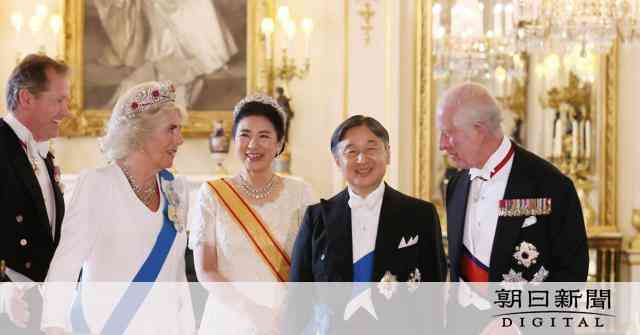 【写真まとめ】天皇、皇后両陛下、晩餐会へ　皇后さまはティアラ着用：朝日新聞デジタル