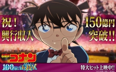 映画『コナン』興収150億円突破 邦画史上10本目の快挙で東宝歓喜!記念イラスト公開 | ガールズちゃんねる - Girls Channel