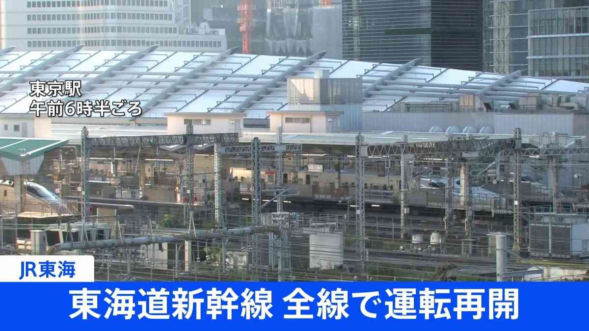 【速報】東海道新幹線 全線で運転再開　愛知県内で起きた事故の影響できのう始発から浜松－名古屋間で運転見合わせ | TBS NEWS DIG (1ページ)