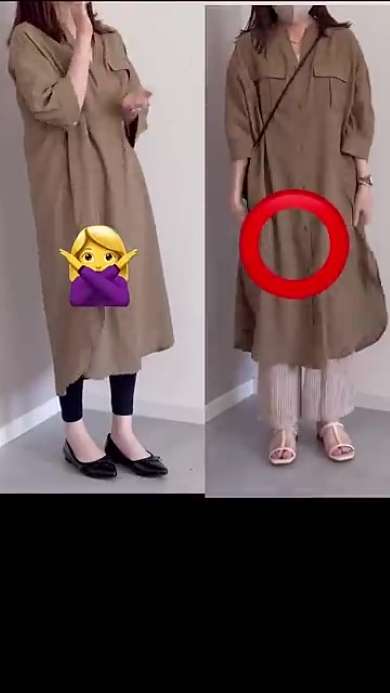 40～50代の“ありがちなシャツワンピコーデ”が1点アイテムを変えるだけで…印象が“今どき”にガラッと変わる垢抜け術が130万再生