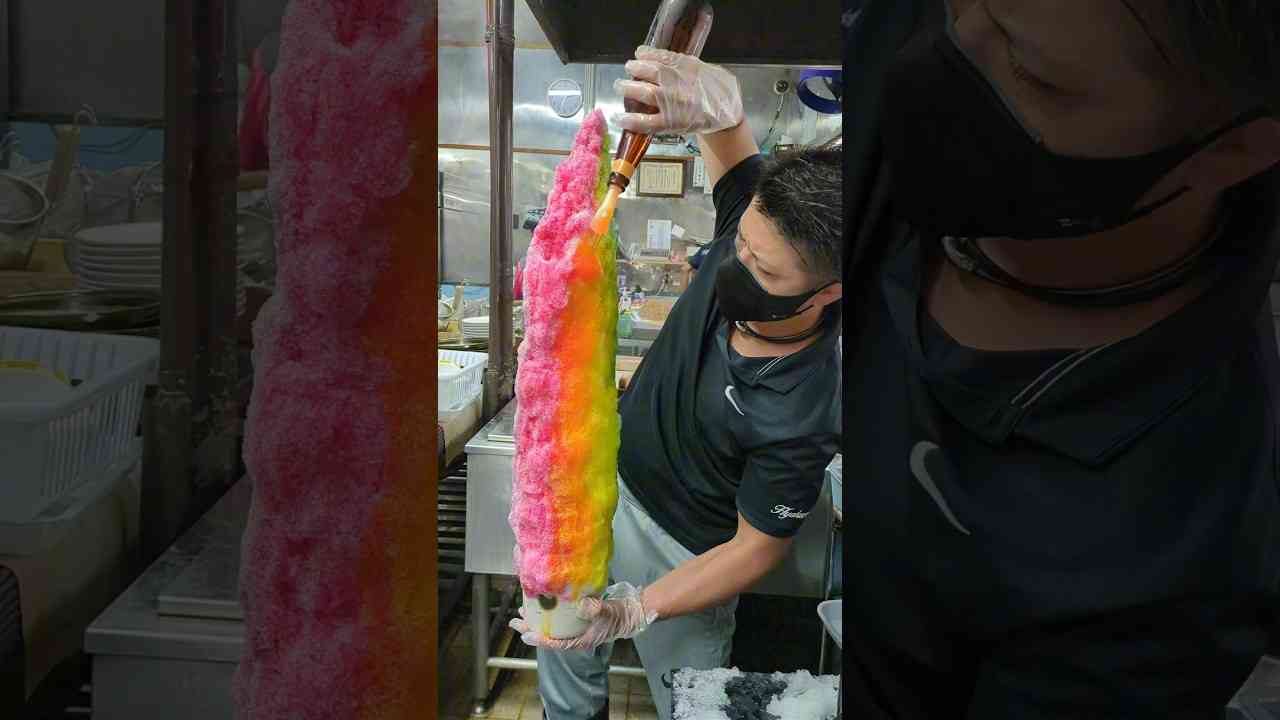 かき氷ニキが作る2キロのレインボーかき氷 ?? Rainbow 2kg Shave Ice Giant Food 百姓うどん 宮崎グルメ #かき氷 #shavedice - YouTube