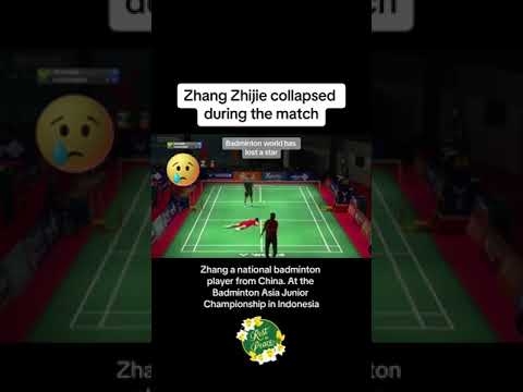 Zhang Zhijie collapsed during a match in Indonesia. - YouTube