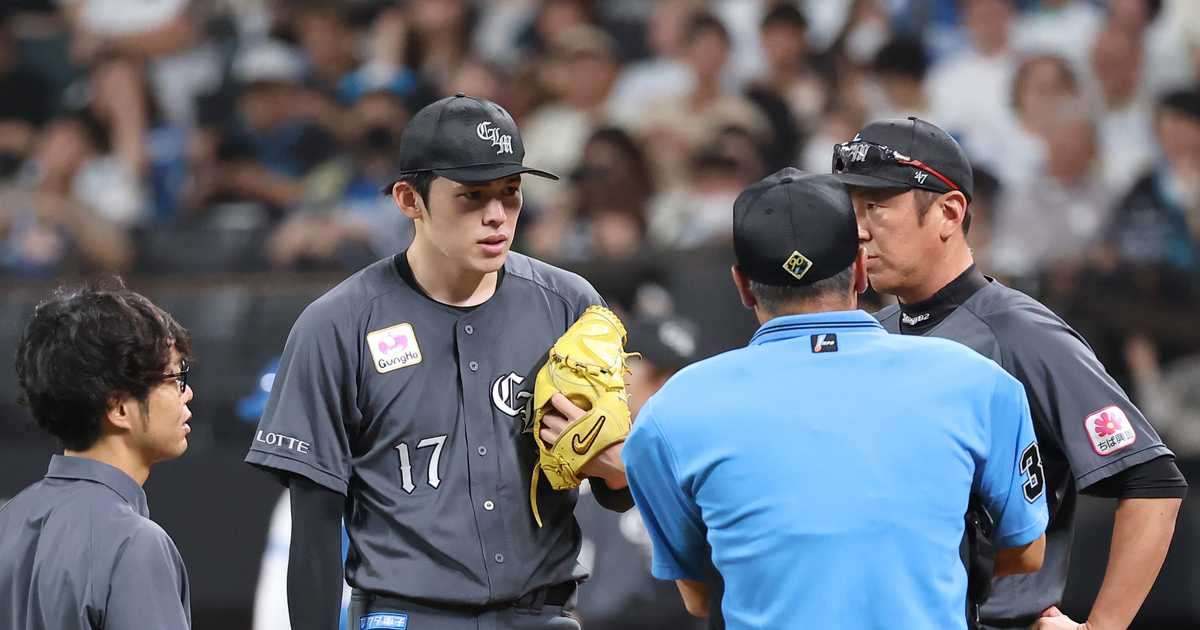 緊急降板のロッテ・佐々木朗希、試合後は歩いてバスへ乗り込む　吉井監督「大けがになる可能性があるので降板になりました」 - サンスポ