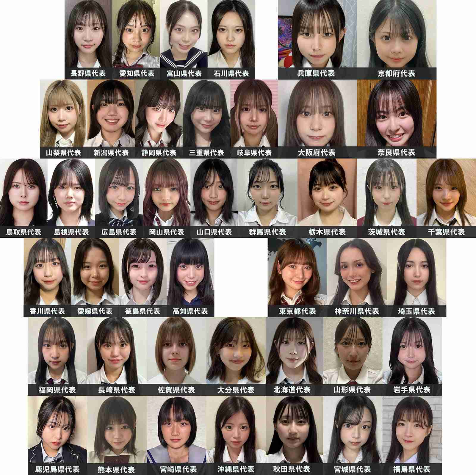 「女子高生ミスコン2024」「男子高生ミスターコン2024」都道府県別“一番かわいい女子高生”、“日本一のイケメン高校生”発表　セミファイナリスト決定【SNS審査結果】