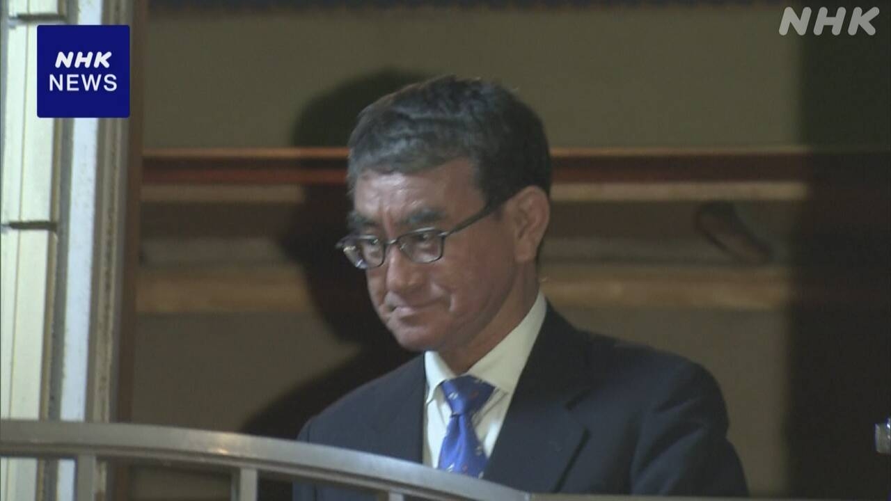 河野デジタル相 麻生副総裁に自民党総裁選立候補の意欲伝える | NHK | 自民党総裁選