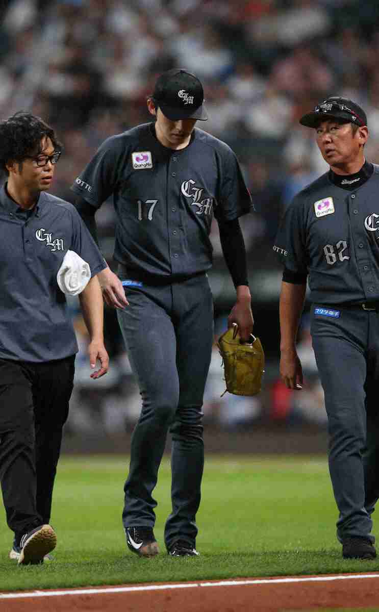 ロッテ・佐々木朗希　わずか16球で緊急降板　球場騒然　2回に打球が左の足首付近に当たるアクシデント― スポニチ Sponichi Annex 野球
