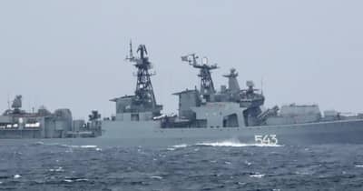 ロシア艦、千葉県沖へ南下　中国は津軽海峡通過